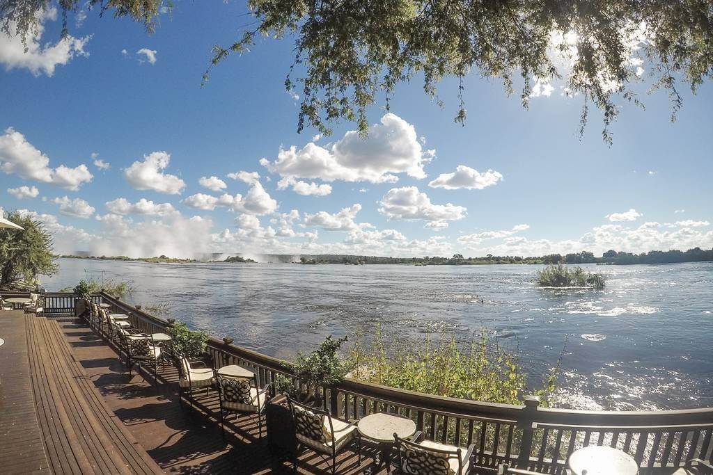 Victoria Falls is on the Zambezi River in Africa