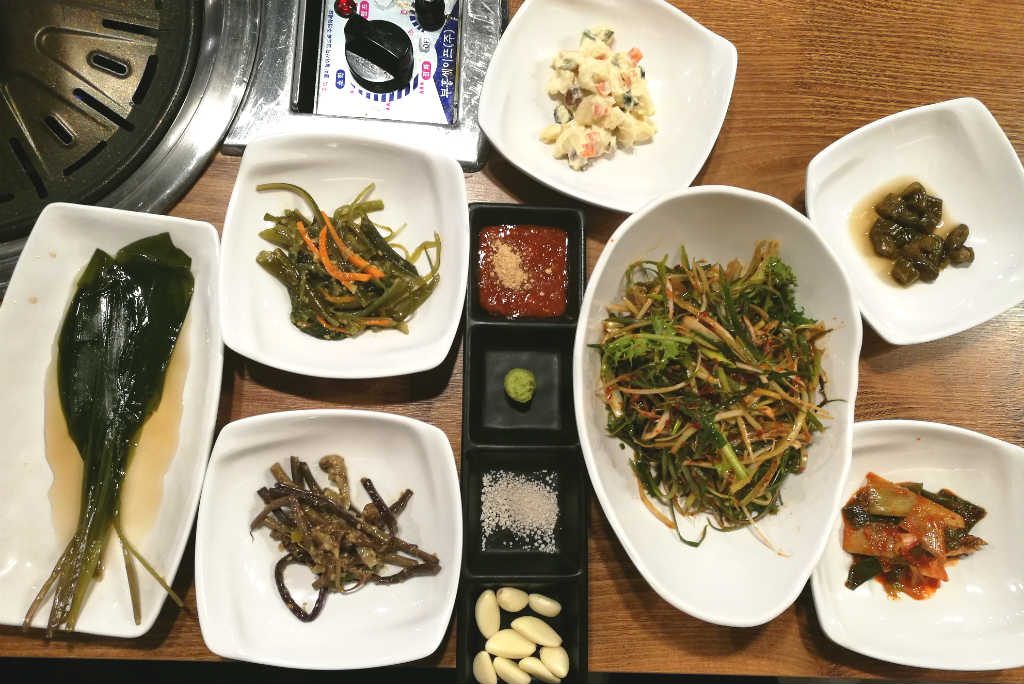 Side dishes are served with all Korean meals