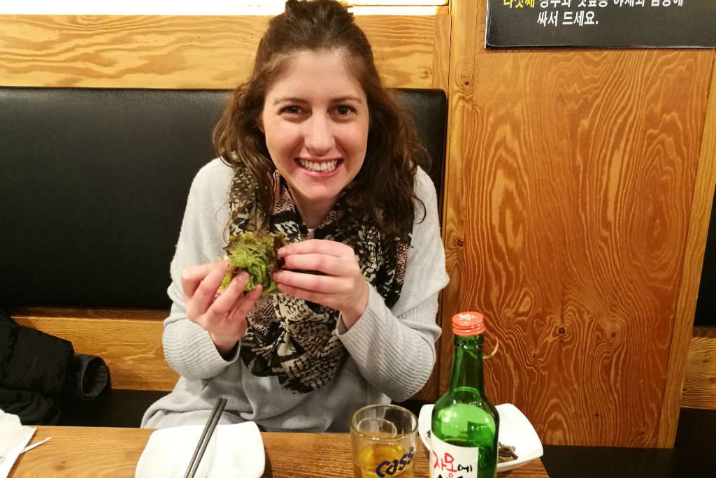 The most popular way to eat a Korean BBQ is in the form of a lettuce wrap