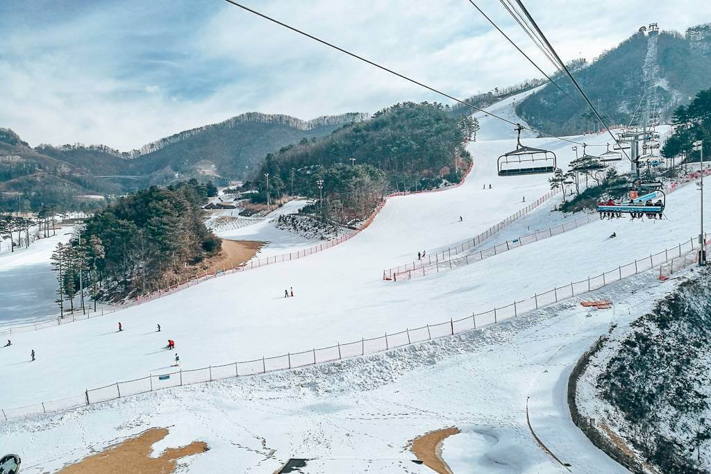 The ski slopes at Oak Valley Ski Resort