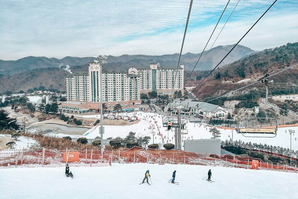 Oak Valley Ski Resort in Korea