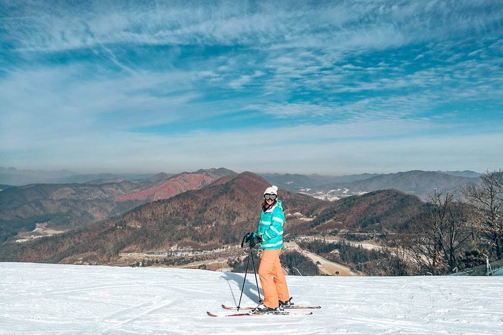 The most beautiful view from the top of Oak Valley Ski Resort