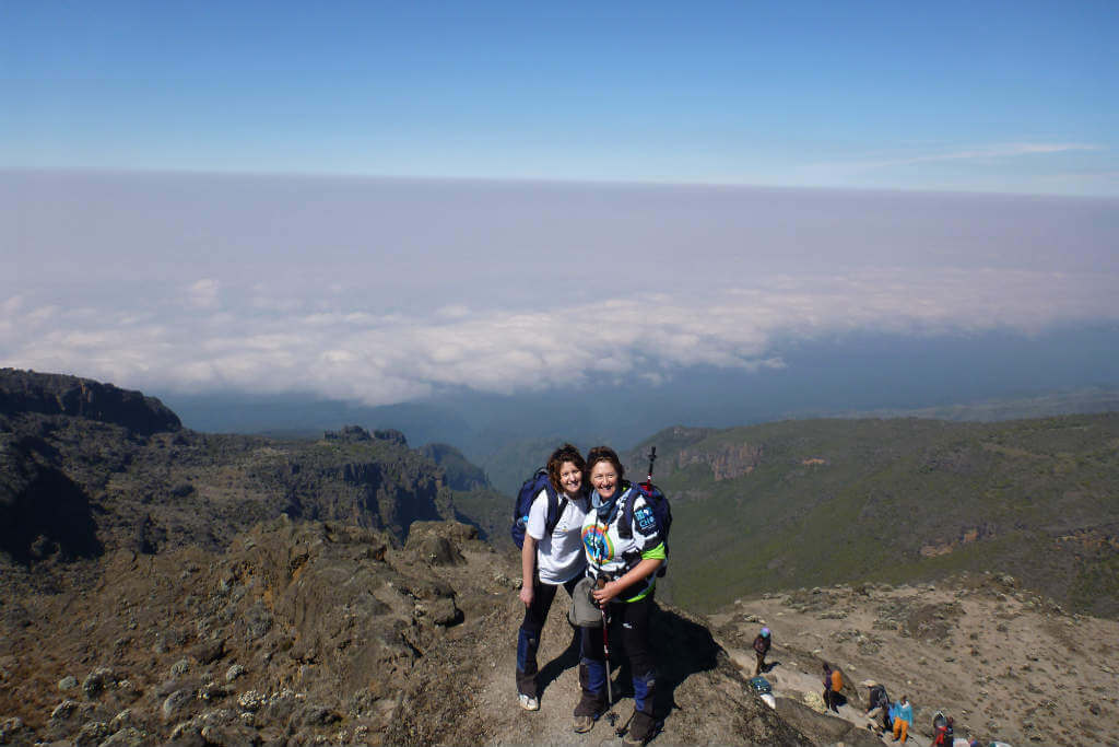 Above the clouds on Mt Kilimanjaro - the highest freestanding mountain in the world!