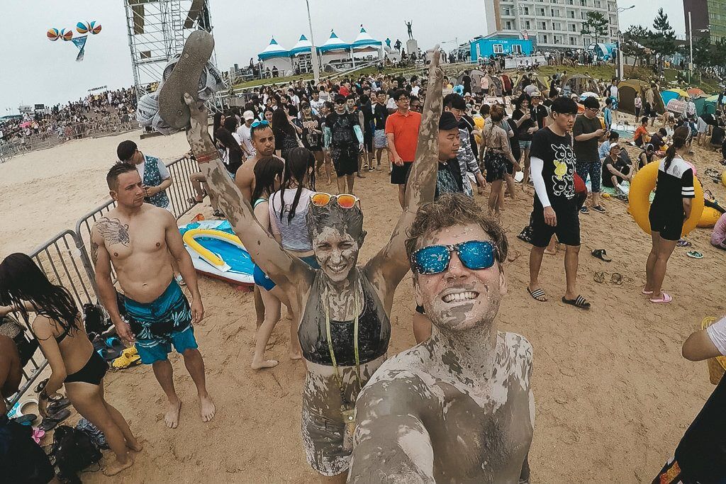 Swimming at Boryeong Mud Festival