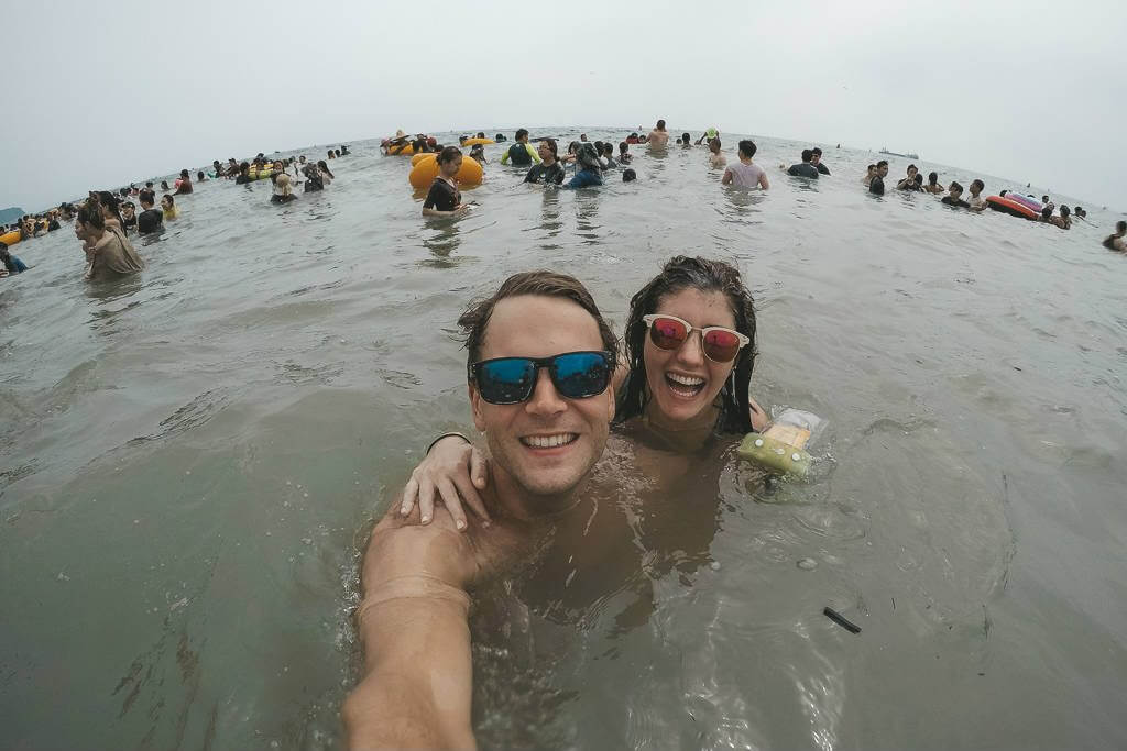 Daecheon Beach swimming