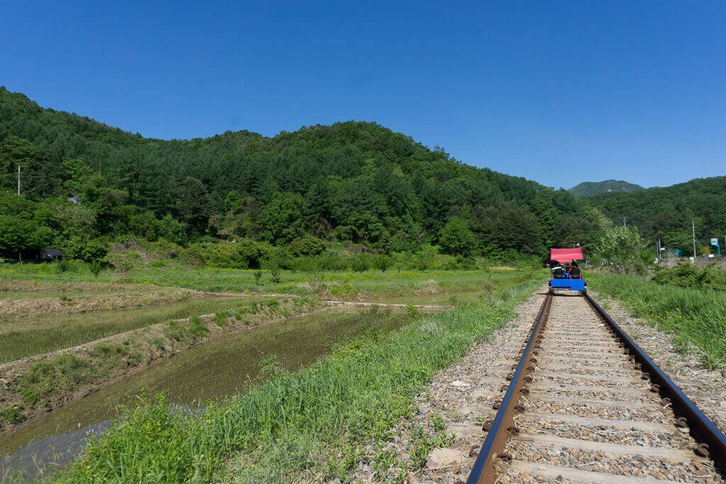 Gangchon Rail Bike in spring