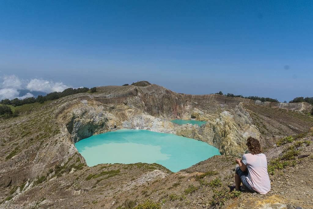 The multi-colored lakes of Kelimutu