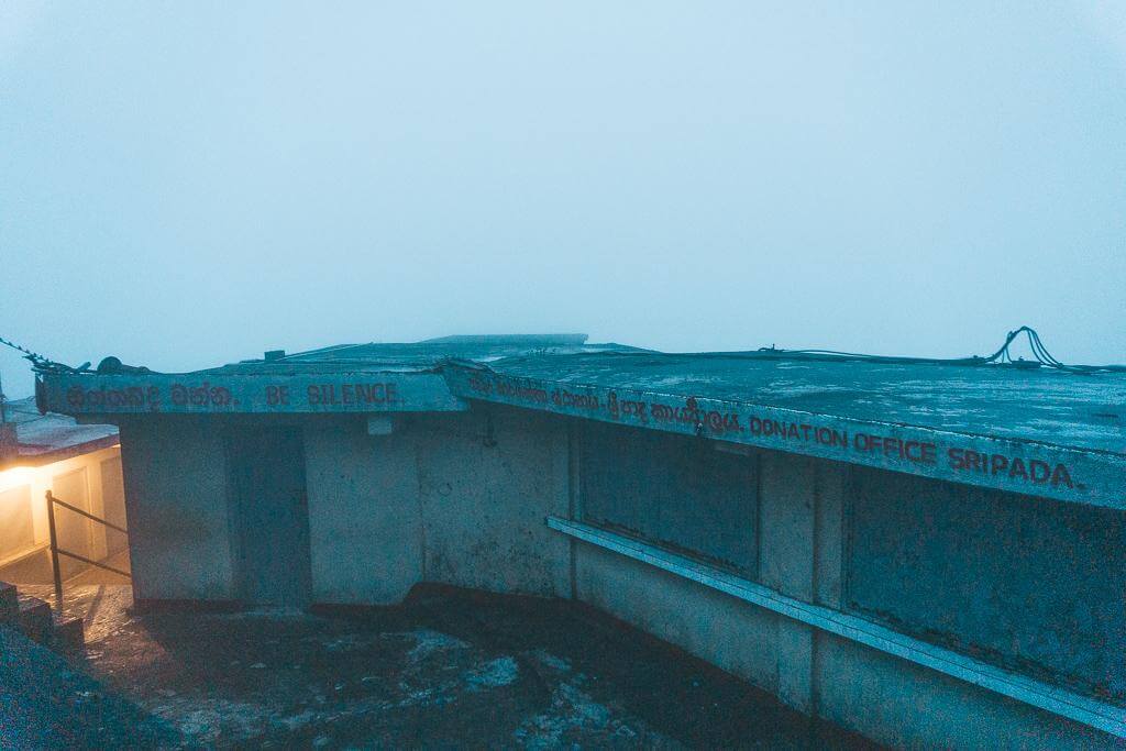 The sunrise from Adam's peak in October was non-existent