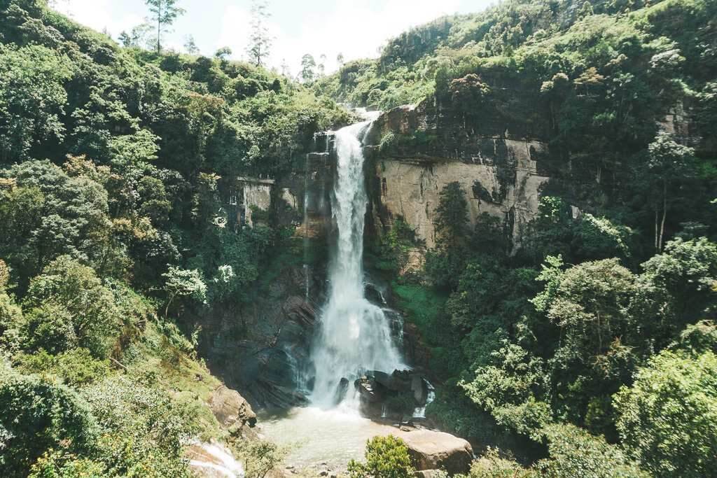 Ramboda Waterfall in Nuwara Eliya