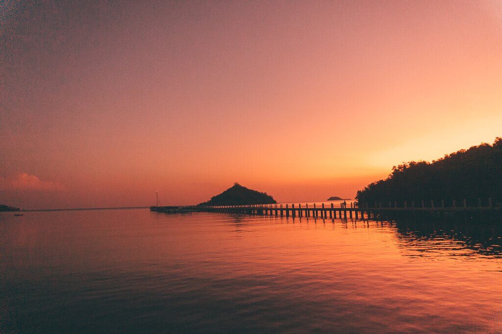 Sunrise from the Riung pier in Flores