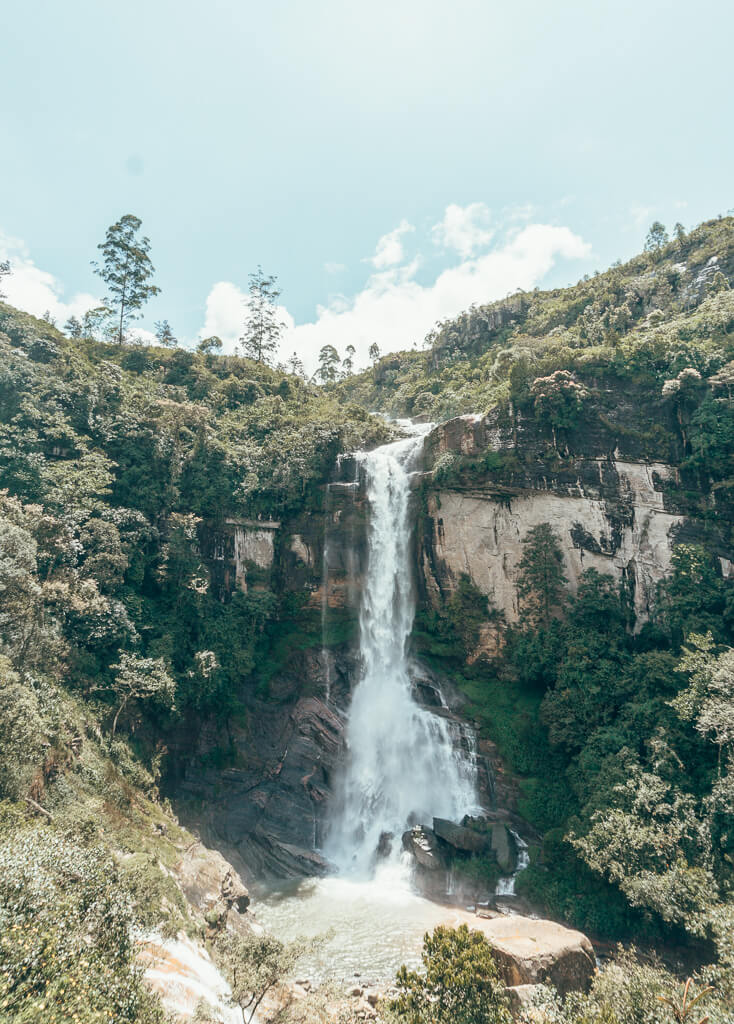 Ramboda Waterfall in Sri Lanka