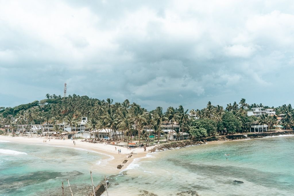 View of Mirissa Beach from Parrot Rock