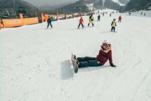 Snowboarding at Bears Town Ski Resort in Korea