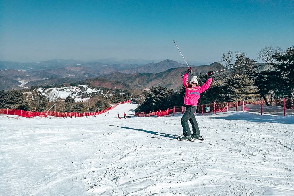 Skiing in Korea at Vivaldi Ski Park