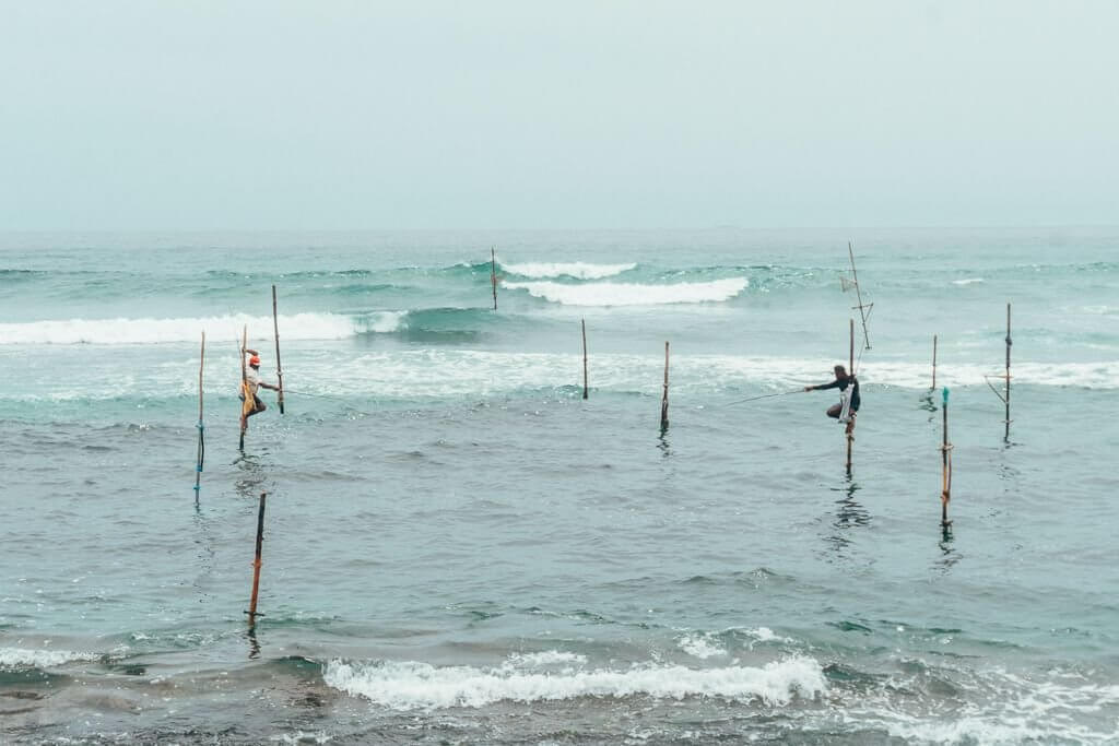 The fishermen in Sri Lanka