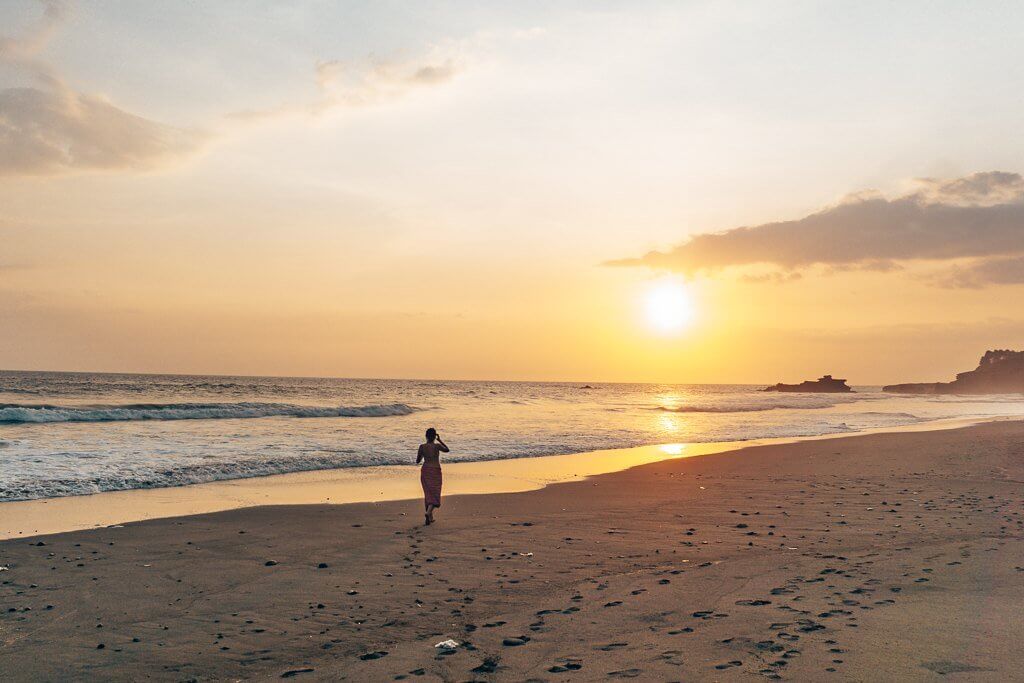 The sunset at Balian Beach