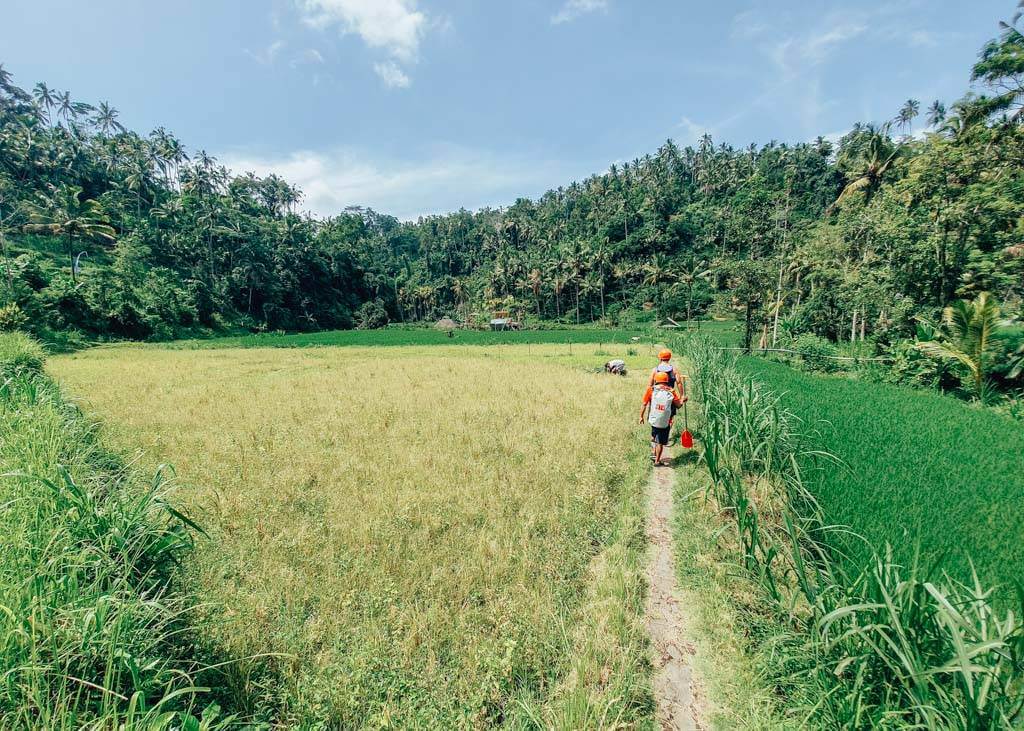 how to get to telaga waja river in Bali