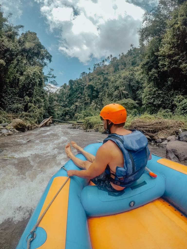 where to go water rafting in Bali