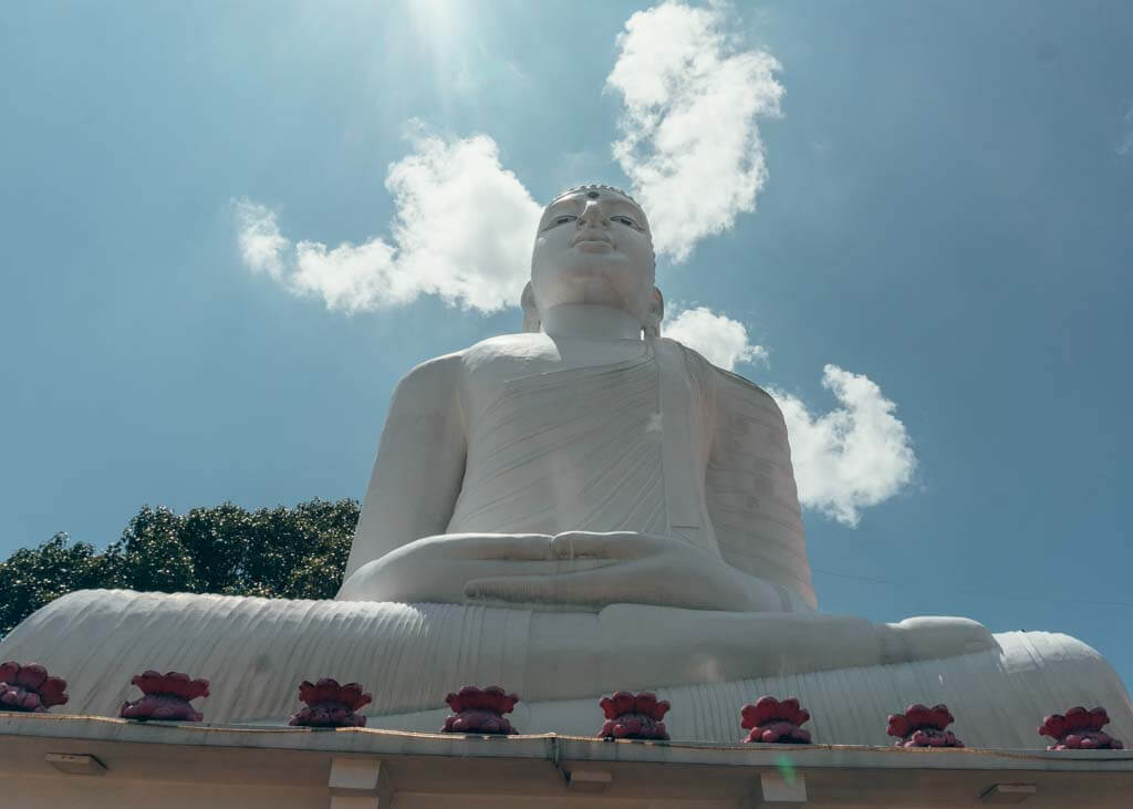 Buddha on the hill in Kandy