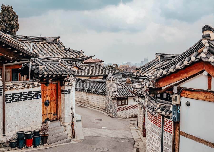 bukchon hanok village in Seoul, South Korea