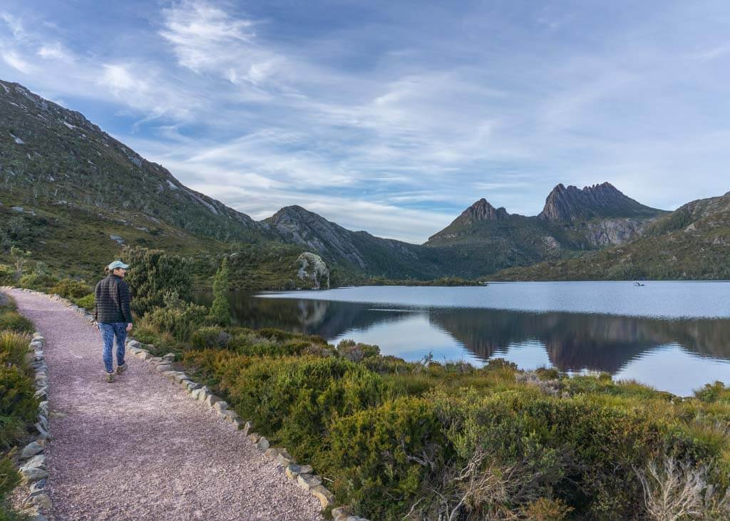 Start of Cradle Mountain Summit Walk in Tasmania