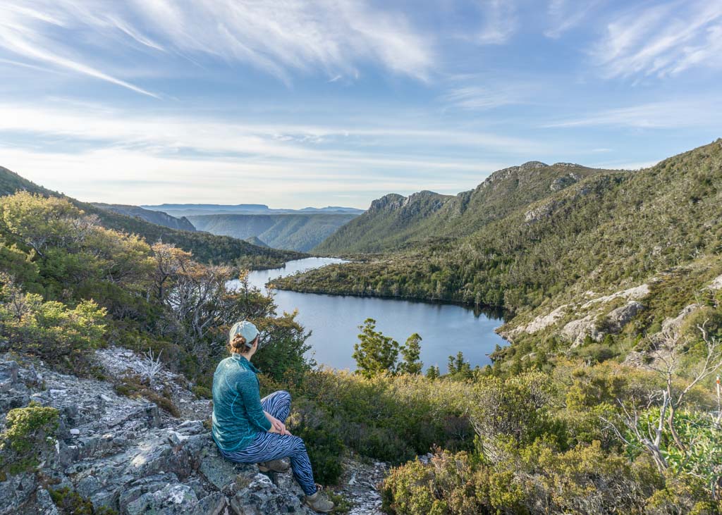 Looking onto lakes in the Cradle Mountain National Park