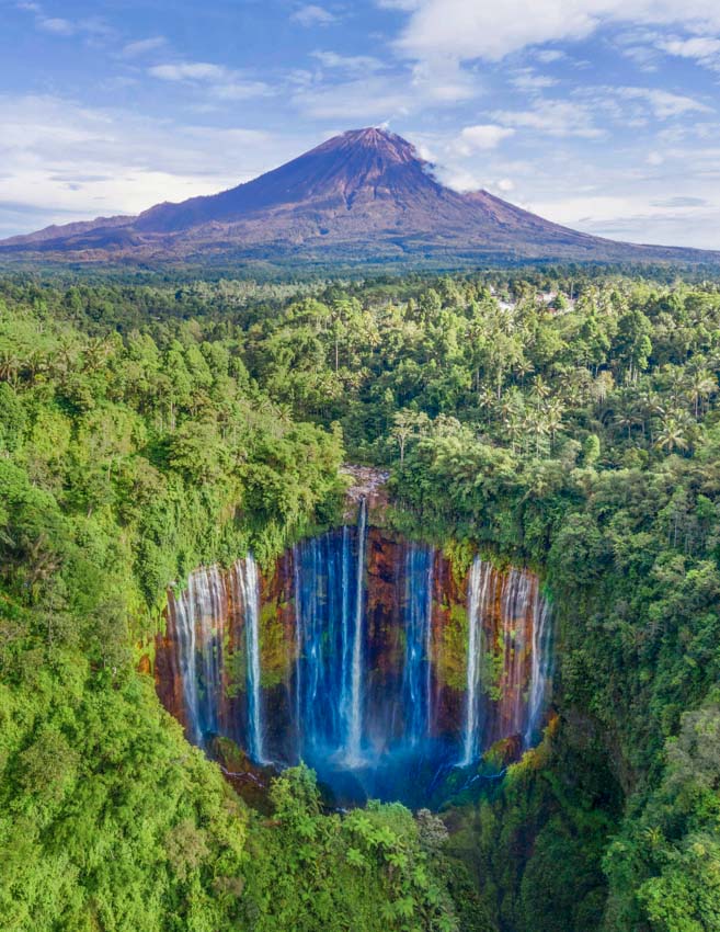 Iconic waterfalls in Indonesia