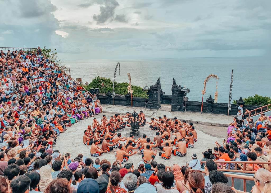 Dance at Uluwatu temple in Bali