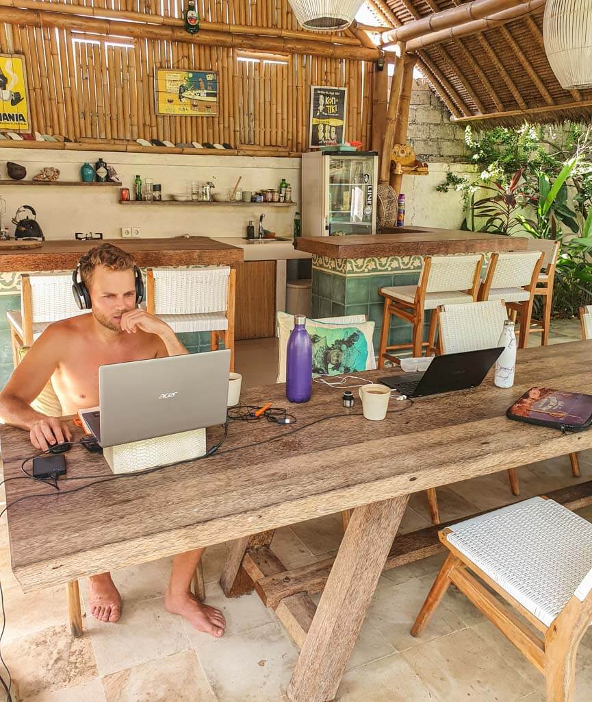 working from Bali