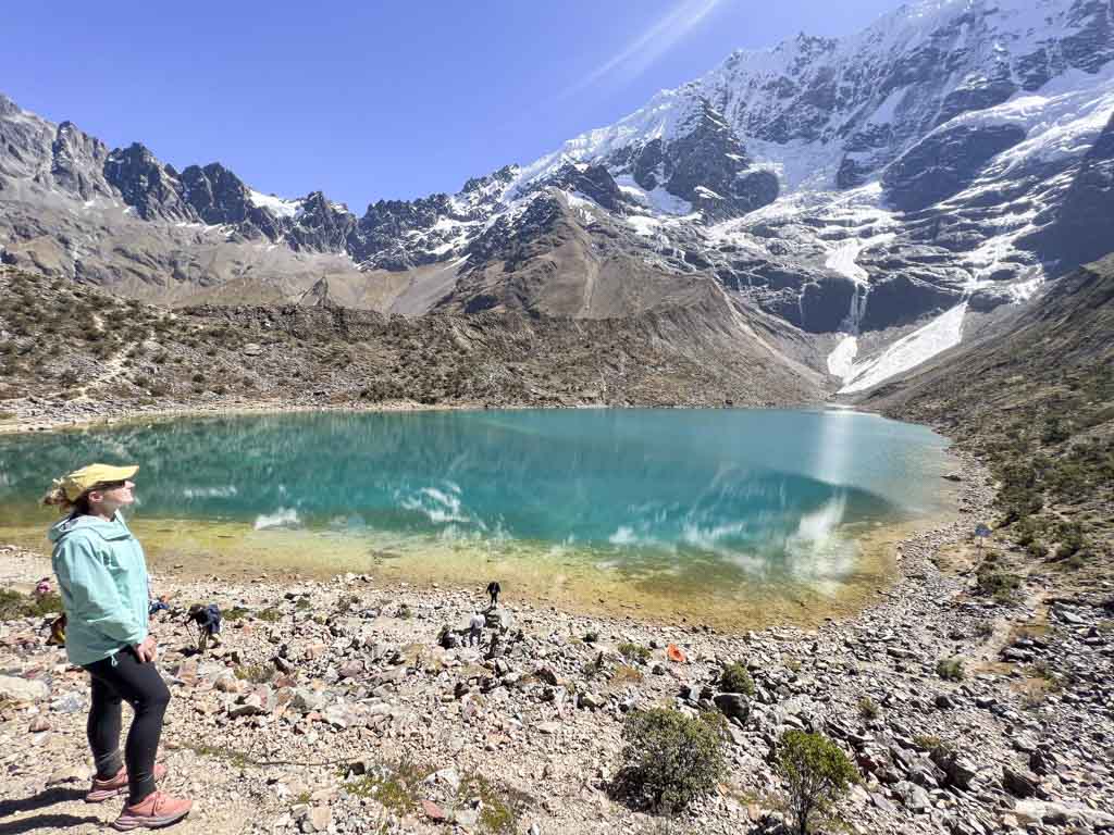 Humantay lake on day 1 of the Salkantay trek