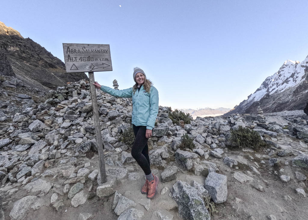 Your Salkantay Trek packing list should include warm clothes like this 