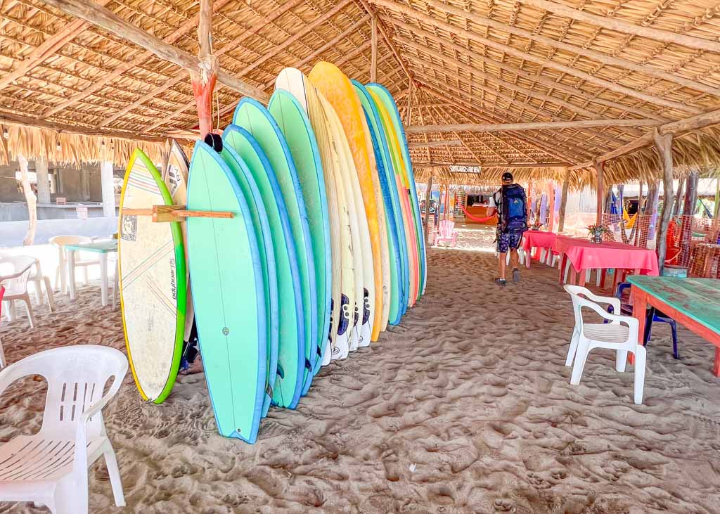 surfbaord rentals in chacahua mexico