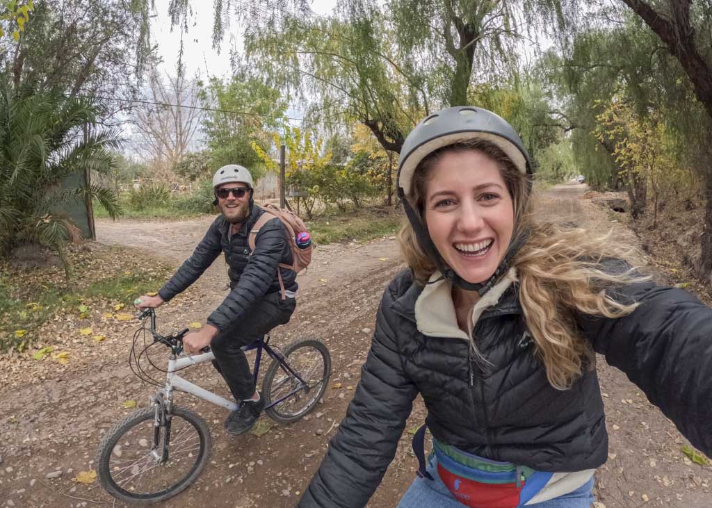 Cycling between the wineries in Mendoza