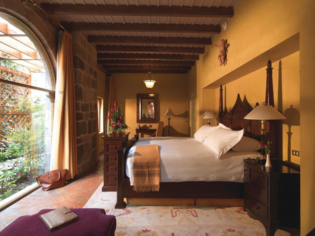 A luxurious hotel room at where to stay in Cusco