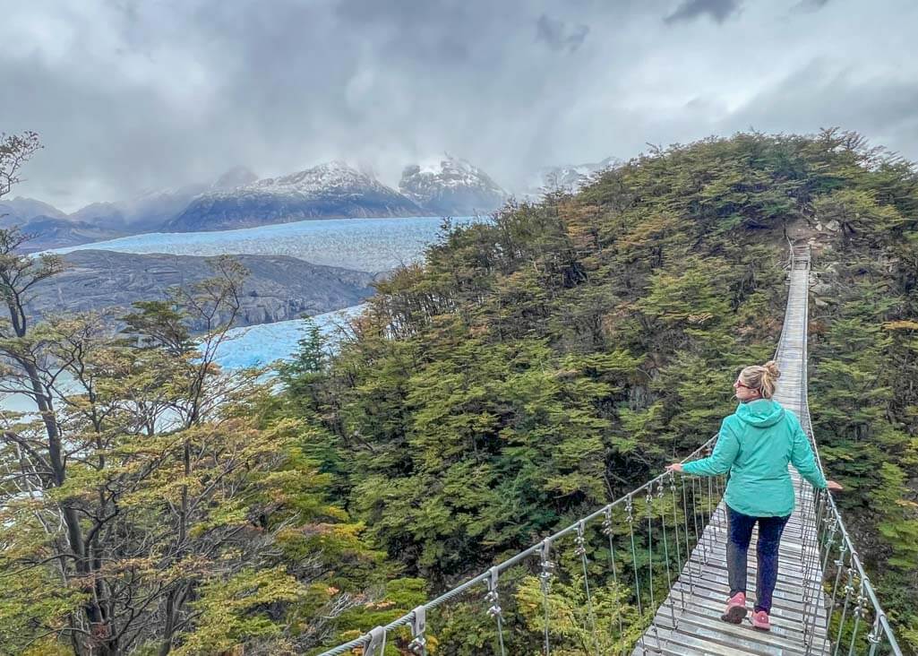 Walking to Grey Glacier in Torres del Paine, Patagonia