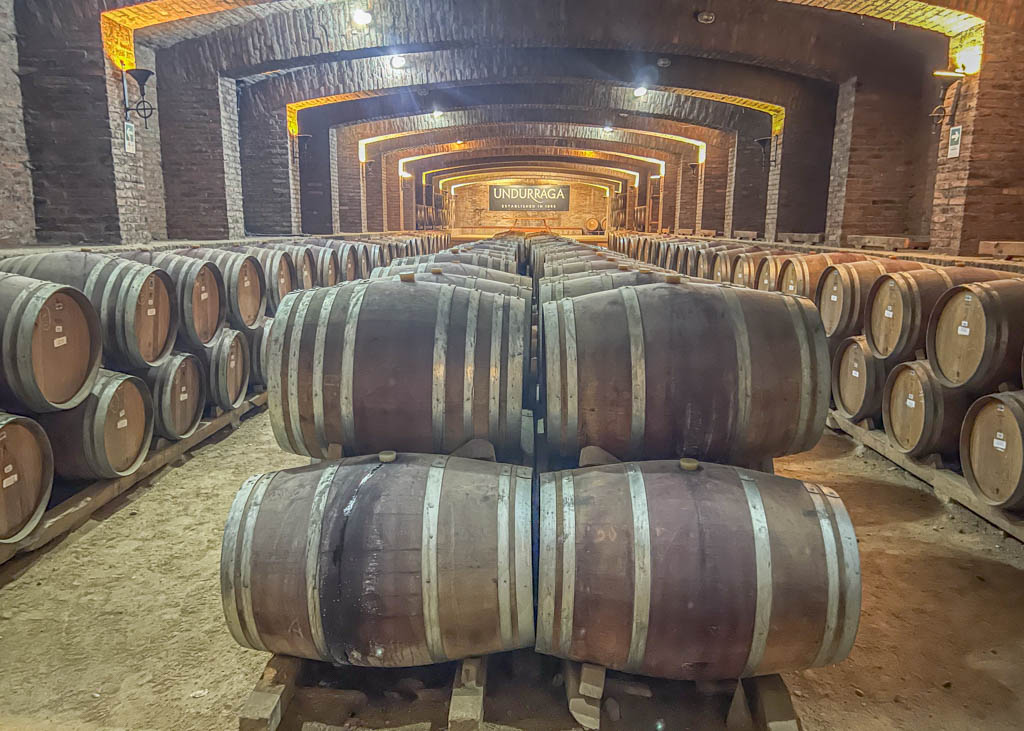 A wine cellar in Maipo Valley, Chile
